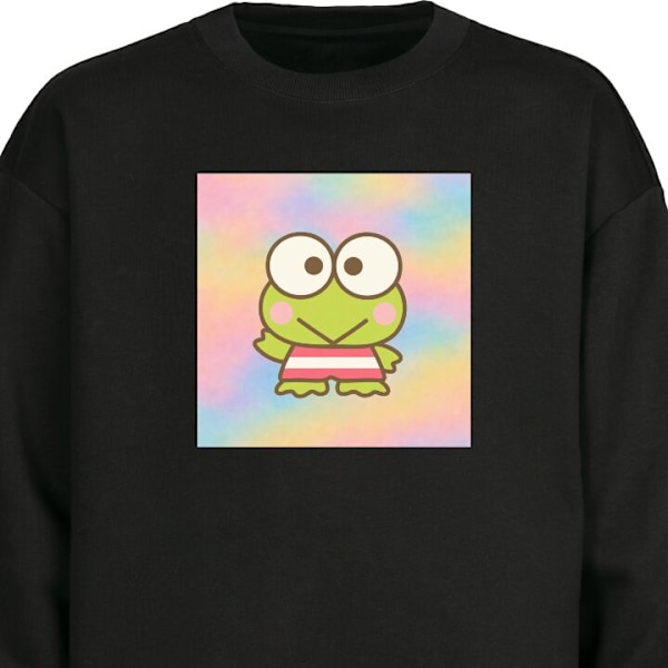 Sweatshirt til Voksne | Klassisk Collegebluse Kaj Bara Bada Sa sort XXL