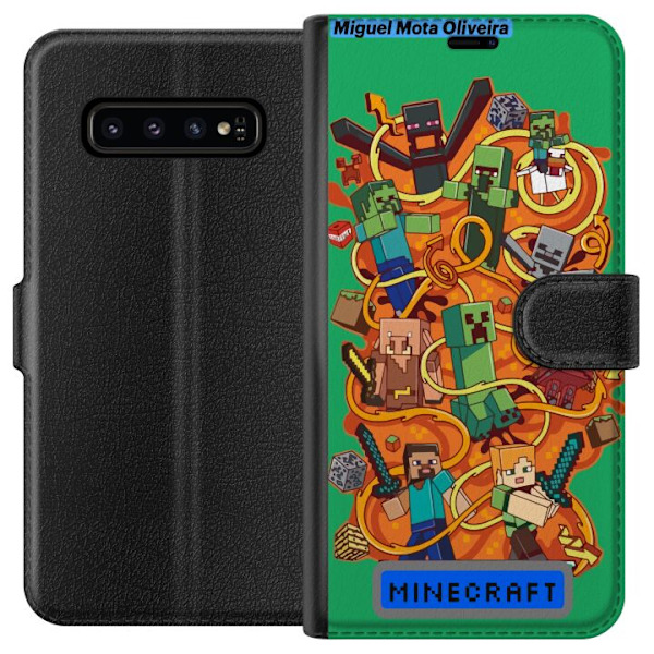 Samsung Galaxy S10 Tegnebogsetui Minecraft