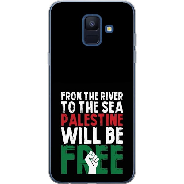Samsung Galaxy A6 (2018) Genomskinligt Skal Free Palestine –