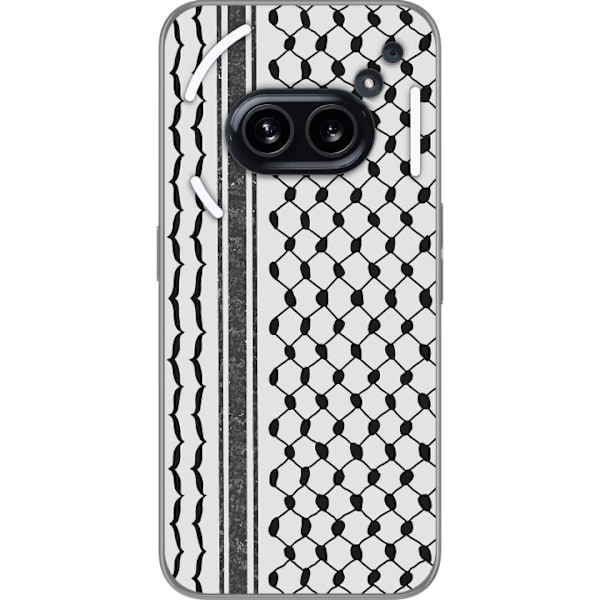 Nothing Phone (2a) Läpinäkyvä kuori Palestiinalainen kuvio - perinteiseen tyyliin inspiroima keffiyeh-kangas