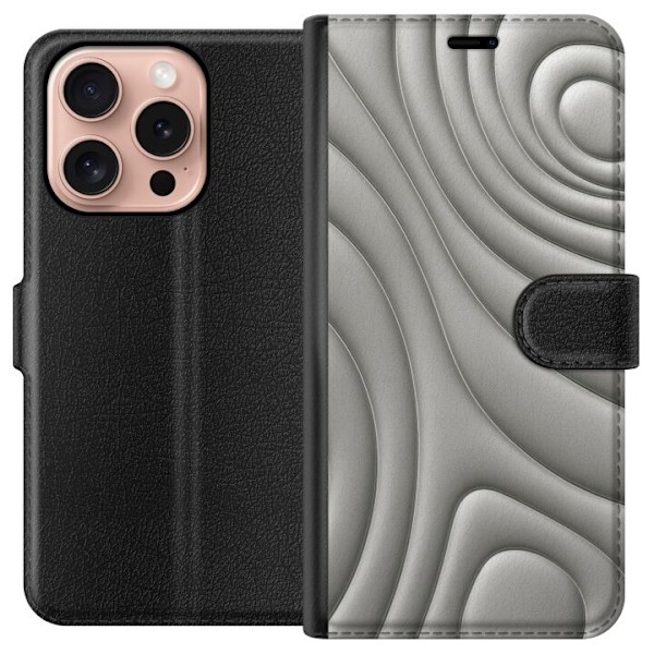 Apple iPhone 16 Pro Lompakkokotelo Hopea-aallot