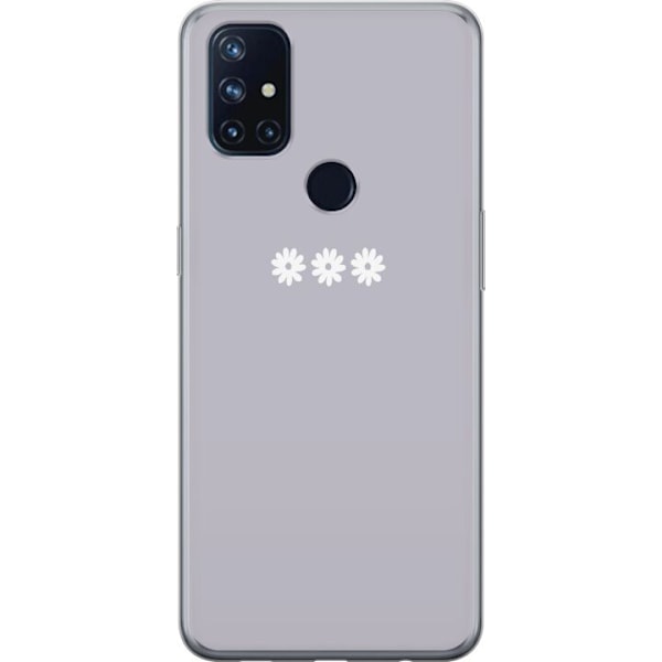 OnePlus Nord N10 5G Läpinäkyvä kuori Lila Blomminimalismi - tyylikäs kukkakuva lila taustalla