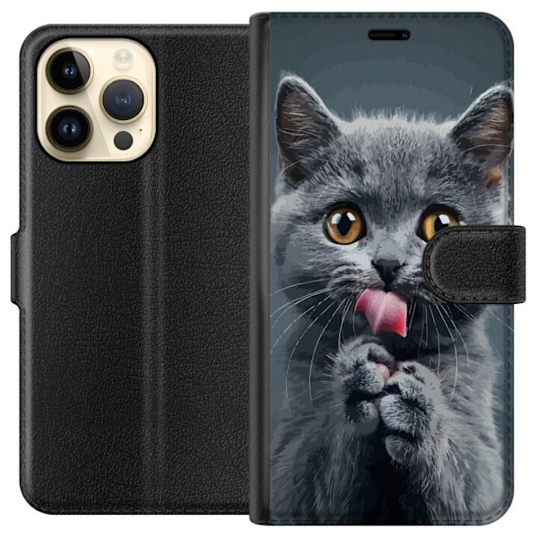 Apple iPhone 15 Pro Max Plånboksfodral Katt