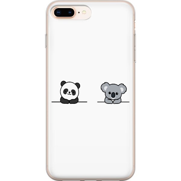 Apple iPhone 7 Plus Gjennomsiktig deksel Panda Koala