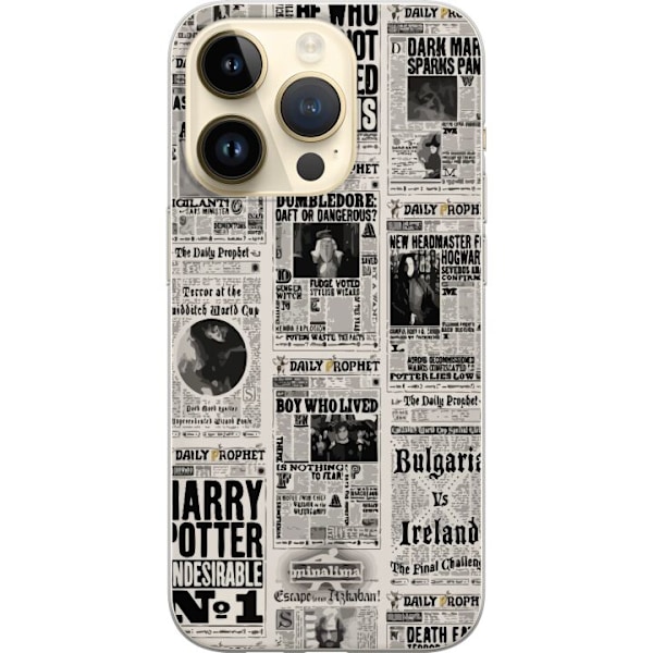 Apple iPhone 15 Pro Läpinäkyvä kuori Harry Potter Lehti