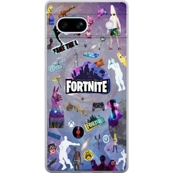 Google Pixel 7a Läpinäkyvä kuori Fortnite