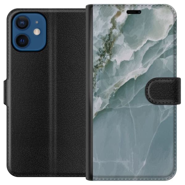 Kompatibelt Plånboksfodral till Apple iPhone 12 mini Marmor Isfjäll