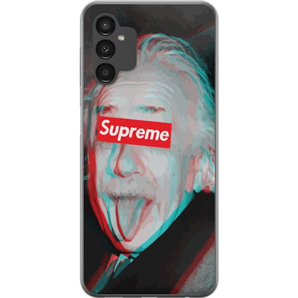 Samsung Galaxy A04s Gennemsigtig cover Supreme Albert Einstein 3D Motiv Streetwear Design Populær Videnskab Ikonisk Grafisk Urban Kunst