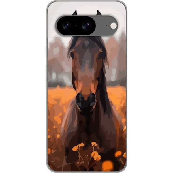 Google Pixel 8 Gennemsigtig cover Efterårets Hest