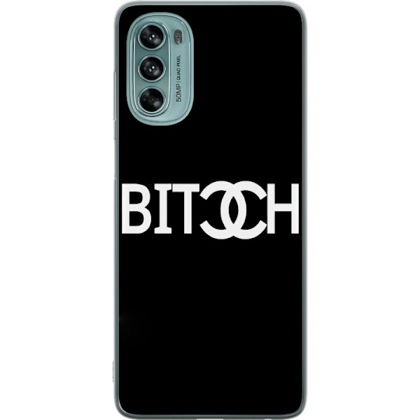 Motorola Moto G62 5G Genomskinligt Skal Bitch Chanel Inspirerad Streetstyle Mode Textmotiv Trend Fashion Ikonisk Stil Urban Design