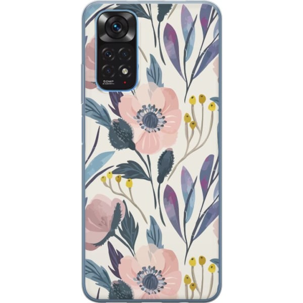 Xiaomi Redmi Note 11S Gennemsigtig cover Blomsterlykke