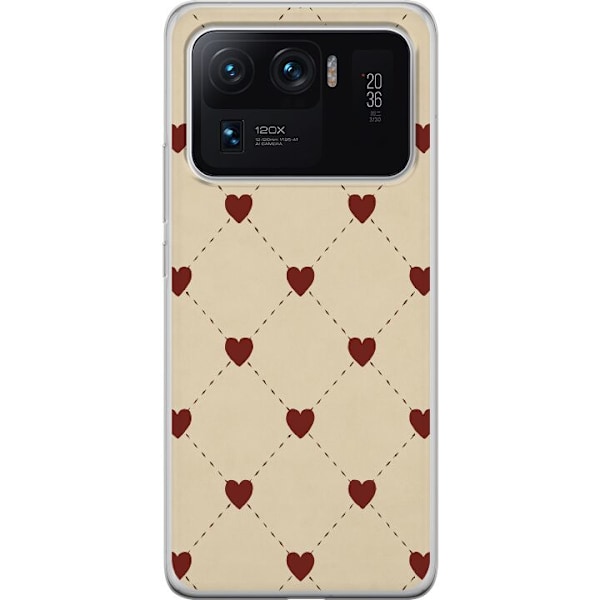 Xiaomi Mi 11 Ultra Läpinäkyvä kuori Sydänverkko