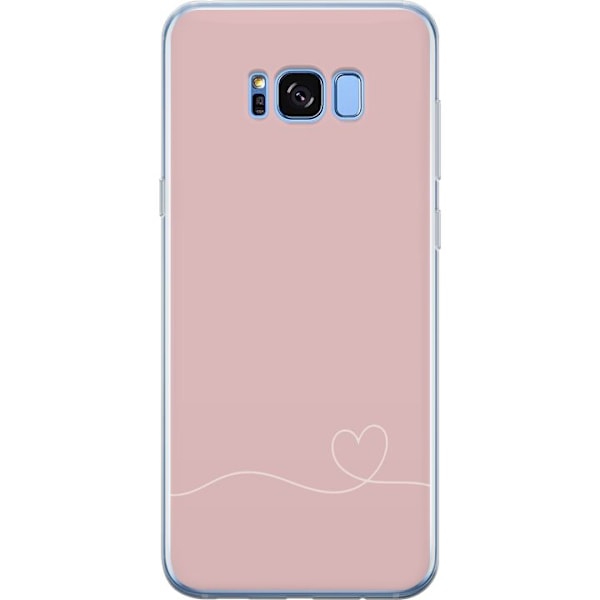 Samsung Galaxy S8+ Gennemsigtig cover Lyserød Hjerne Design