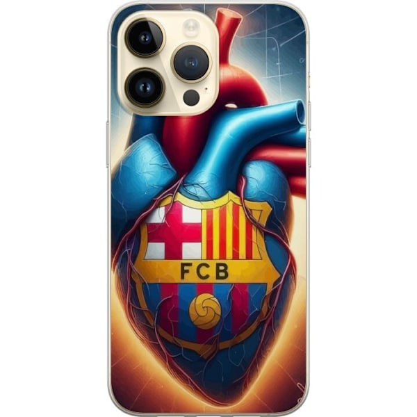 Apple iPhone 14 Pro Max Gennemsigtig cover FCB Hjerte