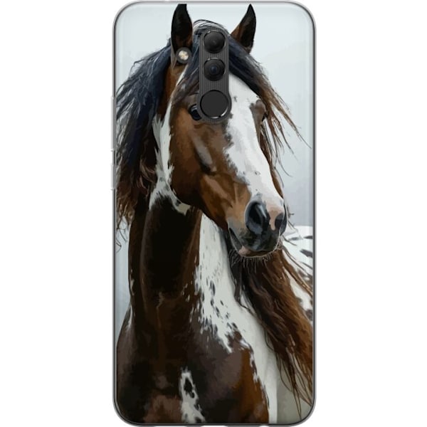 Huawei Mate 20 lite Genomskinligt Skal Häst Djurmotiv Grafisk Design Natur Kraftfullt Motiv Populär Väggkonst Djurtema Ridning