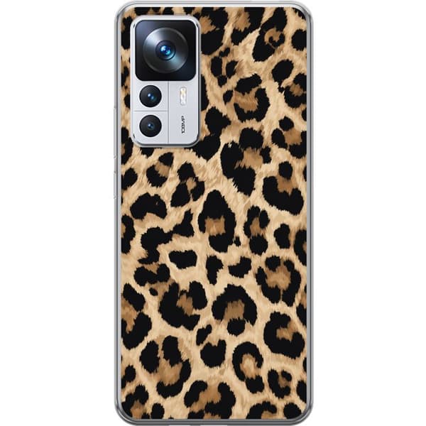 Kompatibelt Mobilskal till Xiaomi 12T Bruna leopardfläckar brun