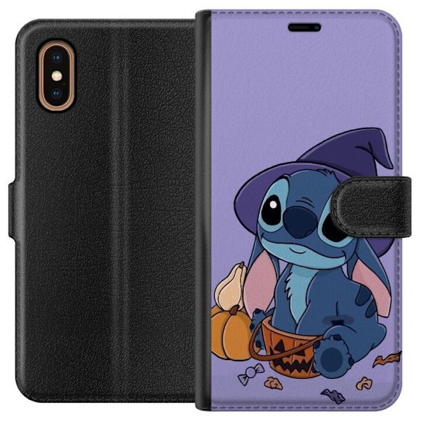 Apple iPhone XS Max Lompakkokotelo Stitch noita