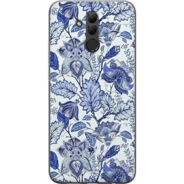 Huawei Mate 20 lite Läpinäkyvä kuori Kukat Sininen...