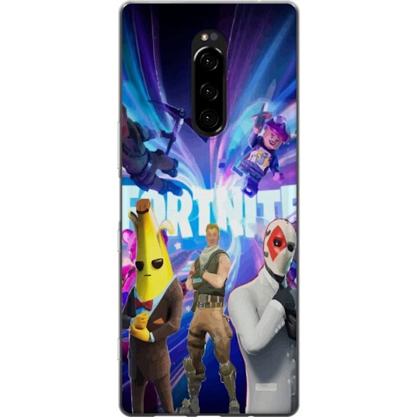 Sony Xperia 1 Läpinäkyvä kuori Fortnite