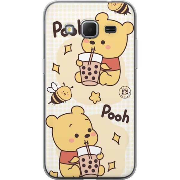 Samsung Galaxy Core Prime Genomskinligt Skal Nalle Pooh Style – klassiskt björnmotiv i ny tolkning