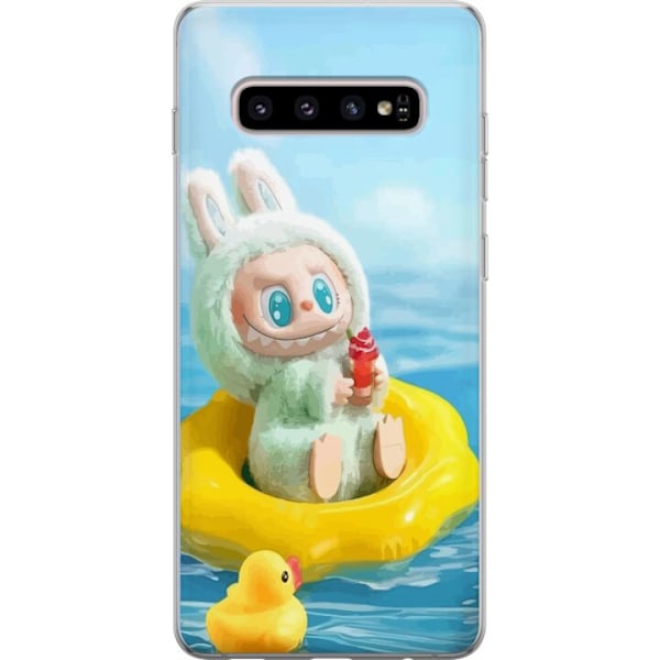 Samsung Galaxy S10+ Läpinäkyvä kuori Labubu Stripe Attack -
