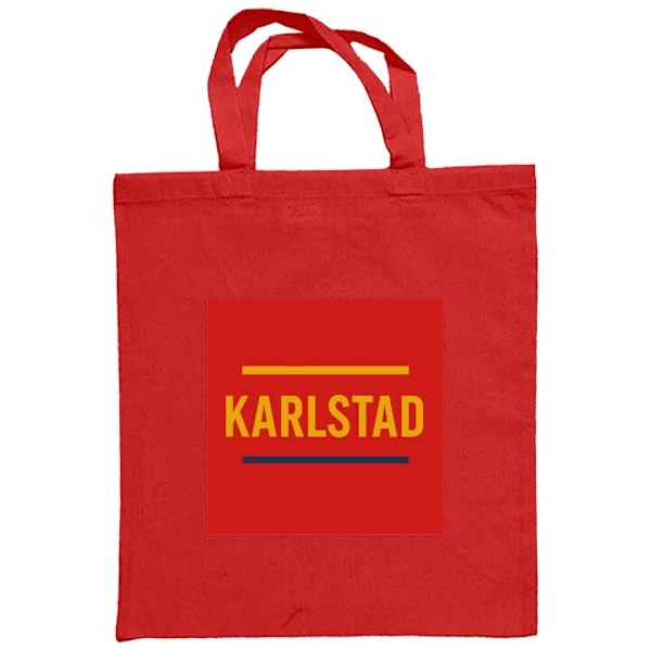 Mulepose | Holdbar Indkøbstaske i Stof Karlstad – Hockey Rød one size