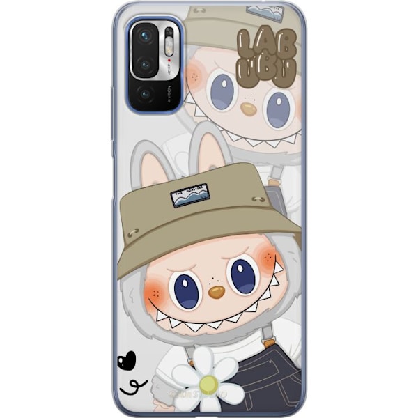 Xiaomi Redmi Note 10 5G Gennemsigtig cover Labubu Minimal Mood - Enkel og stilren monsterdesign