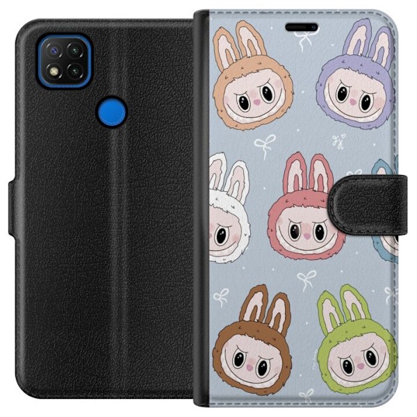 Xiaomi Redmi 9C Tegnebogsetui Labubu Star mønster