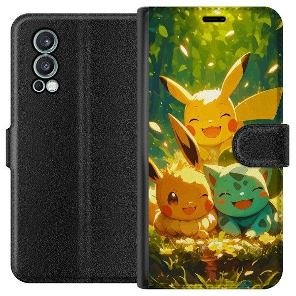 OnePlus Nord 2 5G Tegnebogsetui Pixelmonster spillestil - farv
