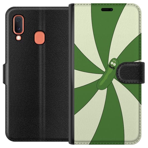 Kompatibelt Lommeboketui til Samsung Galaxy A20e Pickle Rick