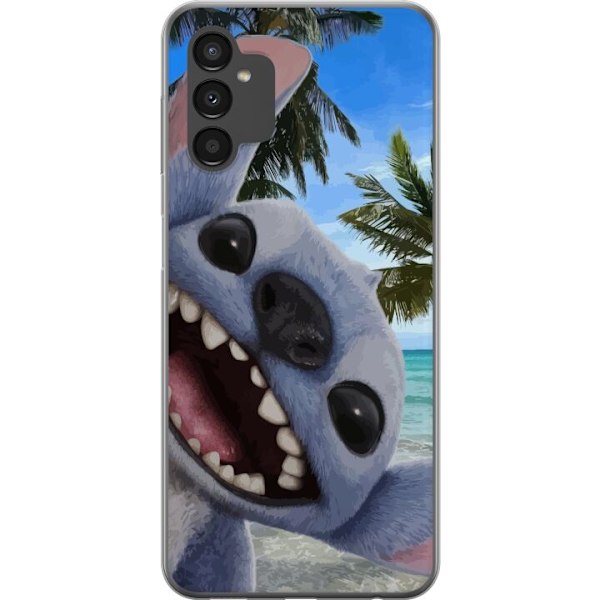 Samsung Galaxy A04s Genomskinligt Skal Stitch mobilskal med Palmer i söt vänskapsdesign