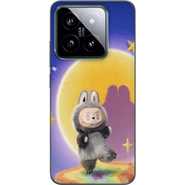 Xiaomi 14 Genomskinligt Skal Labubu Neon Pop – Neonfärgad p
