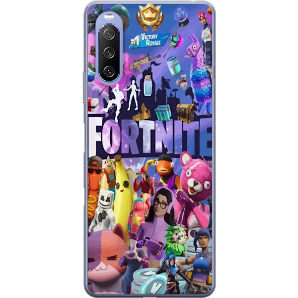 Sony Xperia 10 III Gennemsigtig cover Fortnite Skins Emotes Ba