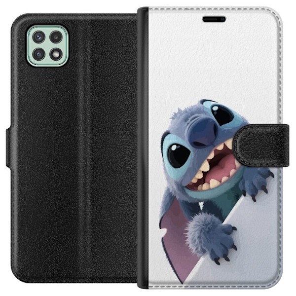 Samsung Galaxy A22 5G Plånboksfodral Happy Stitch – glad fi