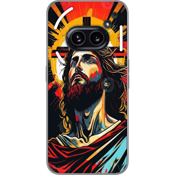 Nothing Phone (2a) Plus Läpinäkyvä kuori Jeesus ja Kortti - uskonnollinen motiivi syvällä symboliikalla