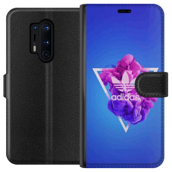 OnePlus 8 Pro Tegnebogsetui Adidas-inspireret blåt design - s