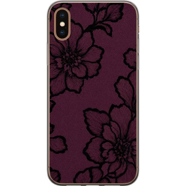 Kompatibelt Mobildeksel til Apple iPhone XS Max Bjørnebærblomst lila
