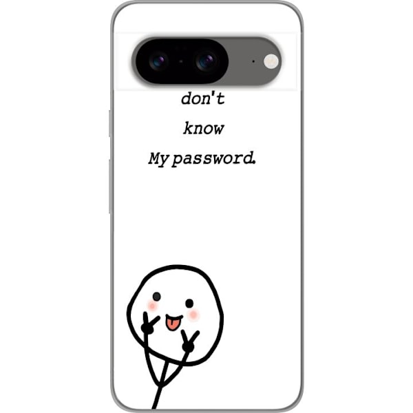 Google Pixel 8 Genomskinligt Skal You Don’t Know My Password – edgy textmotiv med attityd