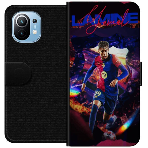 Xiaomi Mi 11 Tegnebogsetui Yamal Rising Talent FC Barcelona Spiller Ung Fodboldstjerne Populært Motiv Sport Spanien Talent