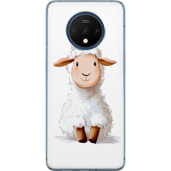 OnePlus 7T Läpinäkyvä kuori Suloinen Lammas - lasten ja vau