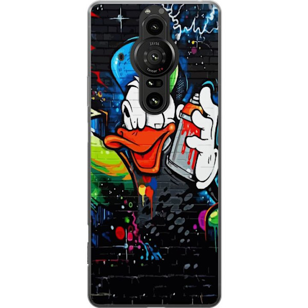 Sony Xperia Pro-I Läpinäkyvä kuori Kalle Anka Graffiti Disney Design Hauska Lasten Motiivi Väri Graafinen Suosittu Sarja Ikoninen Disney-hahmo