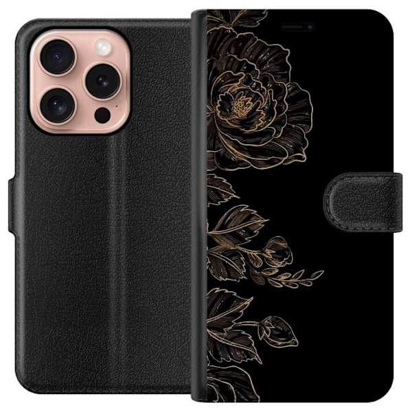 Apple iPhone 16 Pro Plånboksfodral Blommor