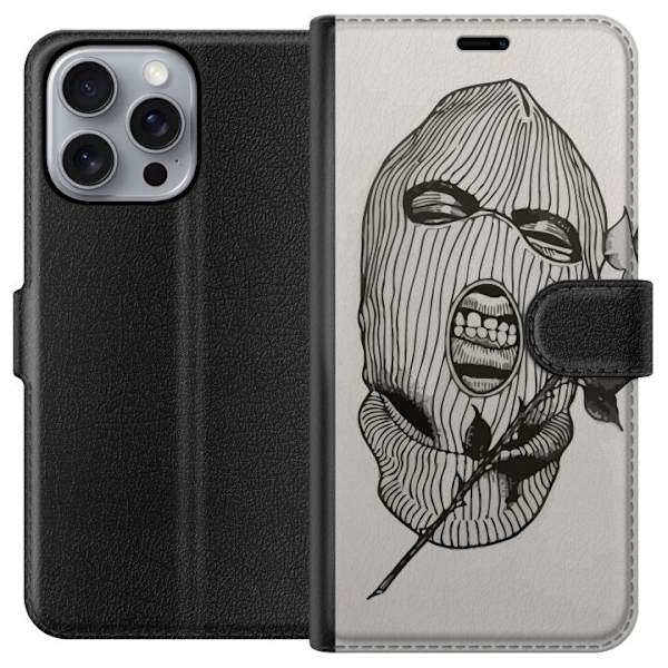 Apple iPhone 16 Pro Max Lompakkokotelo Hiihtomaski Ros Katutyö Muotoilu Graafinen Kuvio Jännitys Kaupunkityyli Katutaidetta Naamiaiset Symboli
