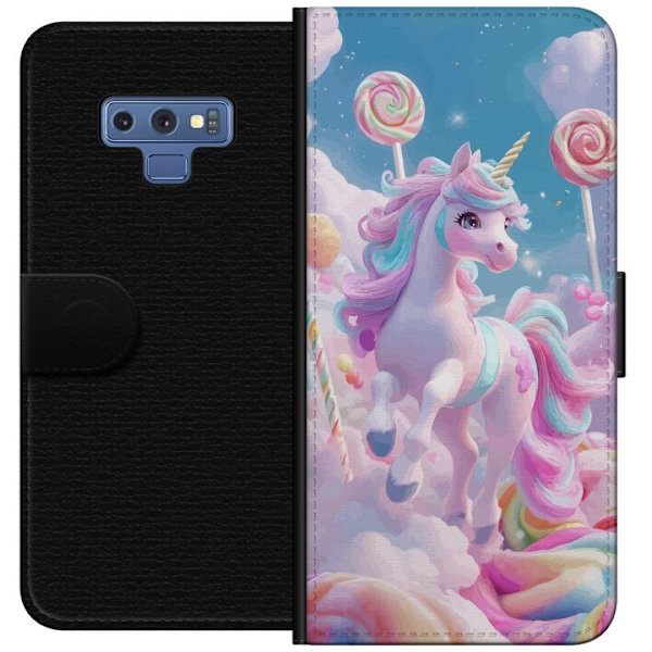 Samsung Galaxy Note9 Tegnebogsetui Enhjørning Candy Pastel Kawaii Motiv Sød Populær Farve Grafisk Trend Børne Motiv Fantasy Art