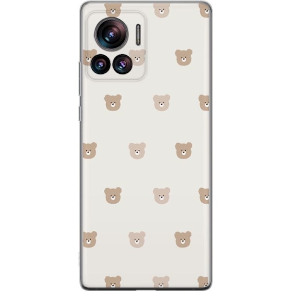 Motorola Edge 30 Ultra Läpinäkyvä kuori Teddy-tausta - söp