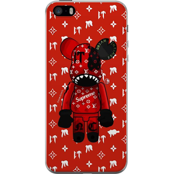 Apple iPhone 5s Gennemsigtig cover KAWS LV Rød