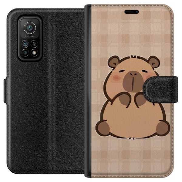 Xiaomi Mi 10T 5G Lompakkokotelo Mobilskal kawaii capybara flera figurer japansk stil