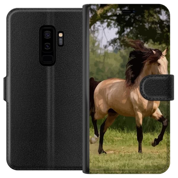 Kompatibel Tegnebogsetui til Samsung Galaxy S9+ Hest
