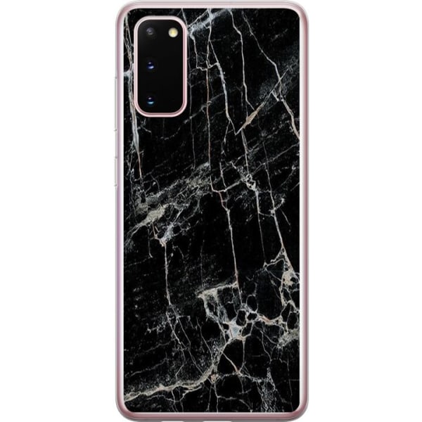 Samsung Galaxy S20 Cover / Mobilcover - Sort marmor