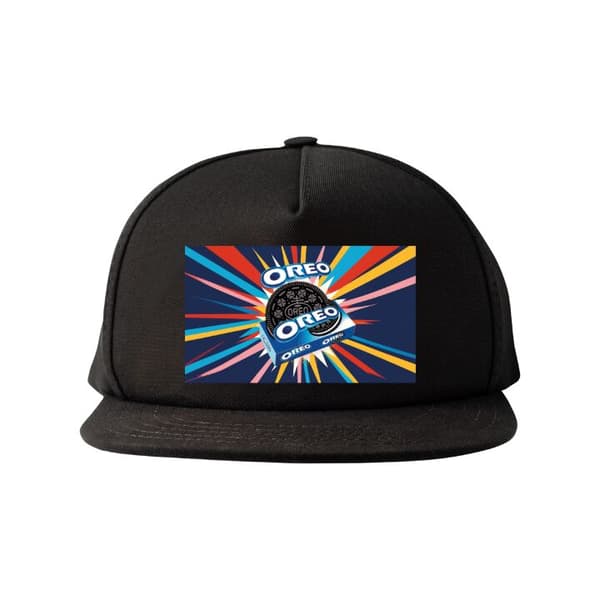 Snapback-lue svart one size
